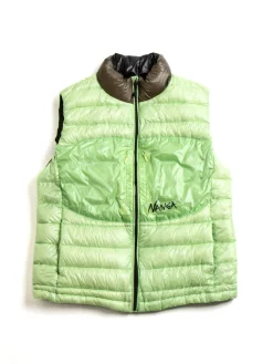 AERIAL DOWN VEST PACKABLE YELLOW GREEN | NANGA Best