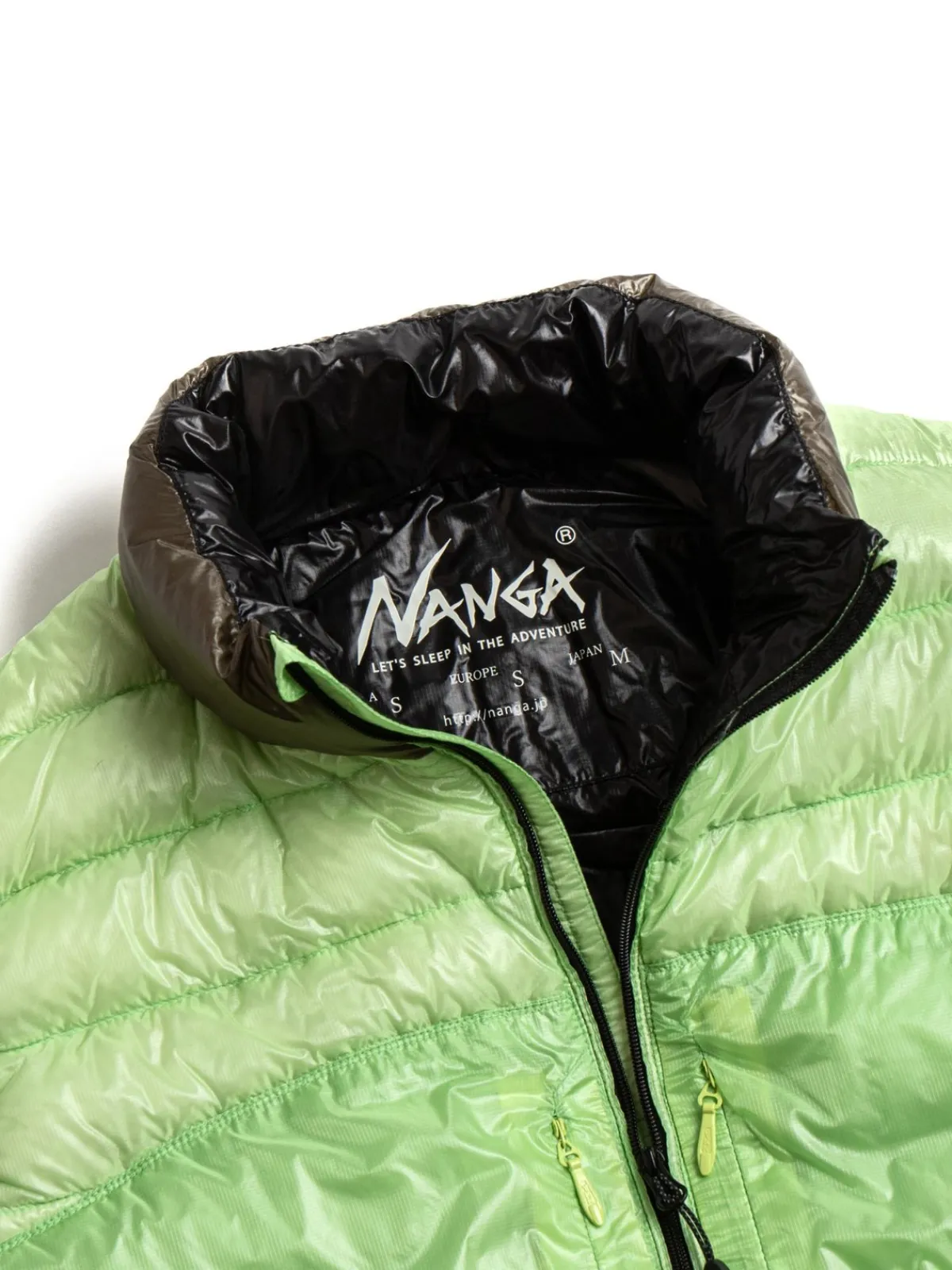 AERIAL DOWN VEST PACKABLE YELLOW GREEN | NANGA Best