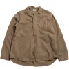 ARGYLE CHEST POCKET SHIRT UNFINISHED WOOL BAIZE COFFEE DYED | Tender Co Fashion