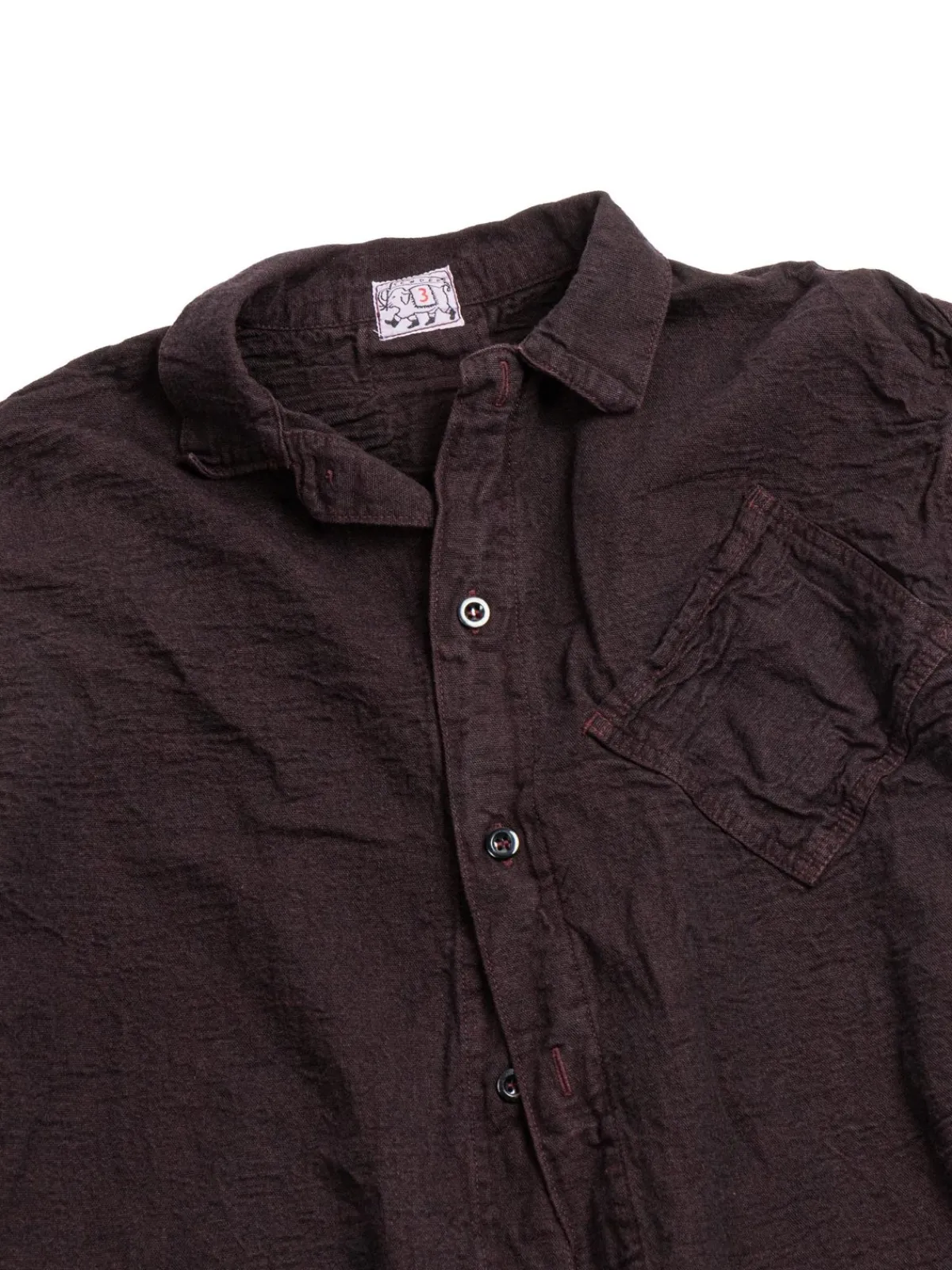 ARGYLE CHEST POCKET SHIRT INDIGO CHAMBRAY COTTON TOTE CLOTH HADAL LIBRARY | Tender Co Store