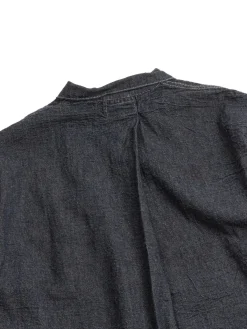 ARGYLE CHEST POCKET SHIRT INDIGO CHAMBRAY COTTON TOTE CLOTH RINSED | Tender Co Hot