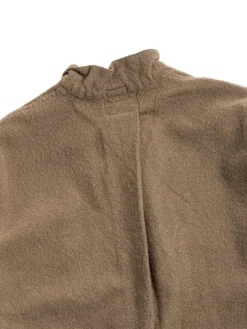 ARGYLE CHEST POCKET SHIRT UNFINISHED WOOL BAIZE COFFEE DYED | Tender Co Fashion