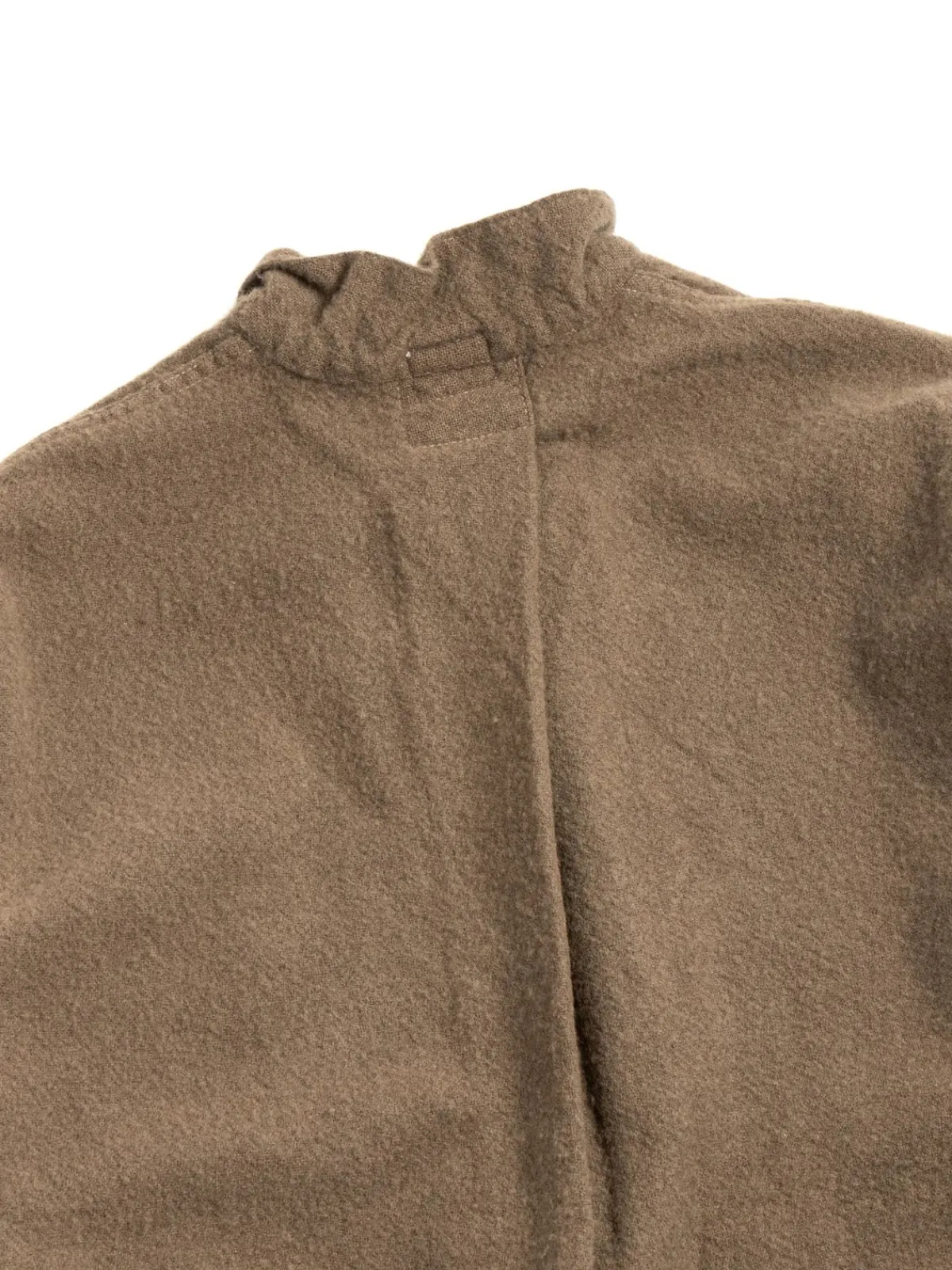 ARGYLE CHEST POCKET SHIRT UNFINISHED WOOL BAIZE COFFEE DYED | Tender Co Fashion
