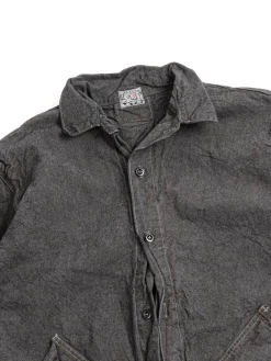 ARGYLE HAND POCKET SHIRT NDIGO COTTON COVERT SADDENED WATTLE DYED | Tender Co Outlet