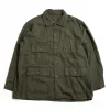 BA SHIRT JACKET OLIVE SOLID POLY WOOL FLANNEL | Engineered Garments Outlet