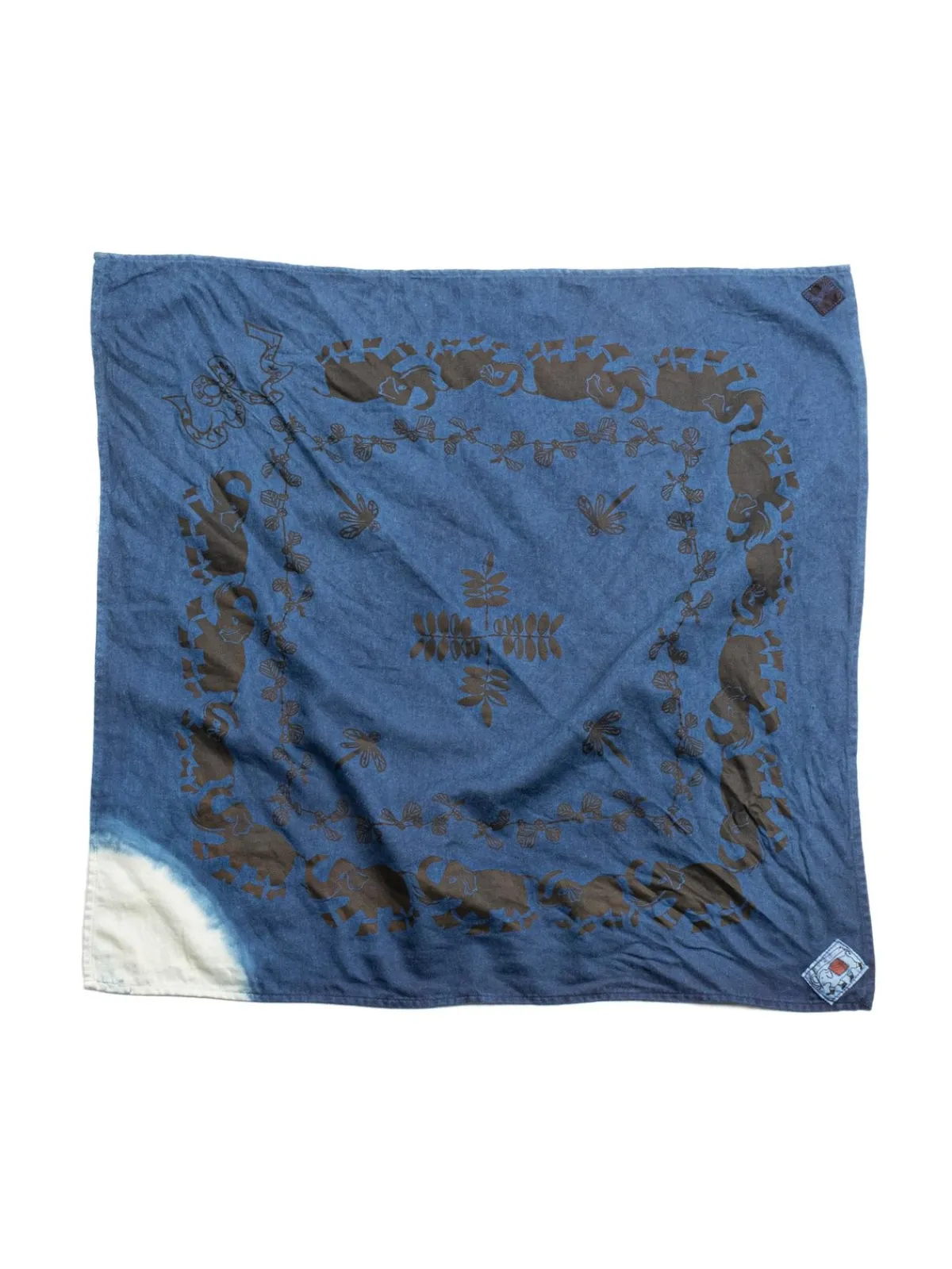 BANDANA COTTON CURTAIN LINING BANDANA PRINT ACHILLES’ HEEL INDIGO DYED | Tender Co New