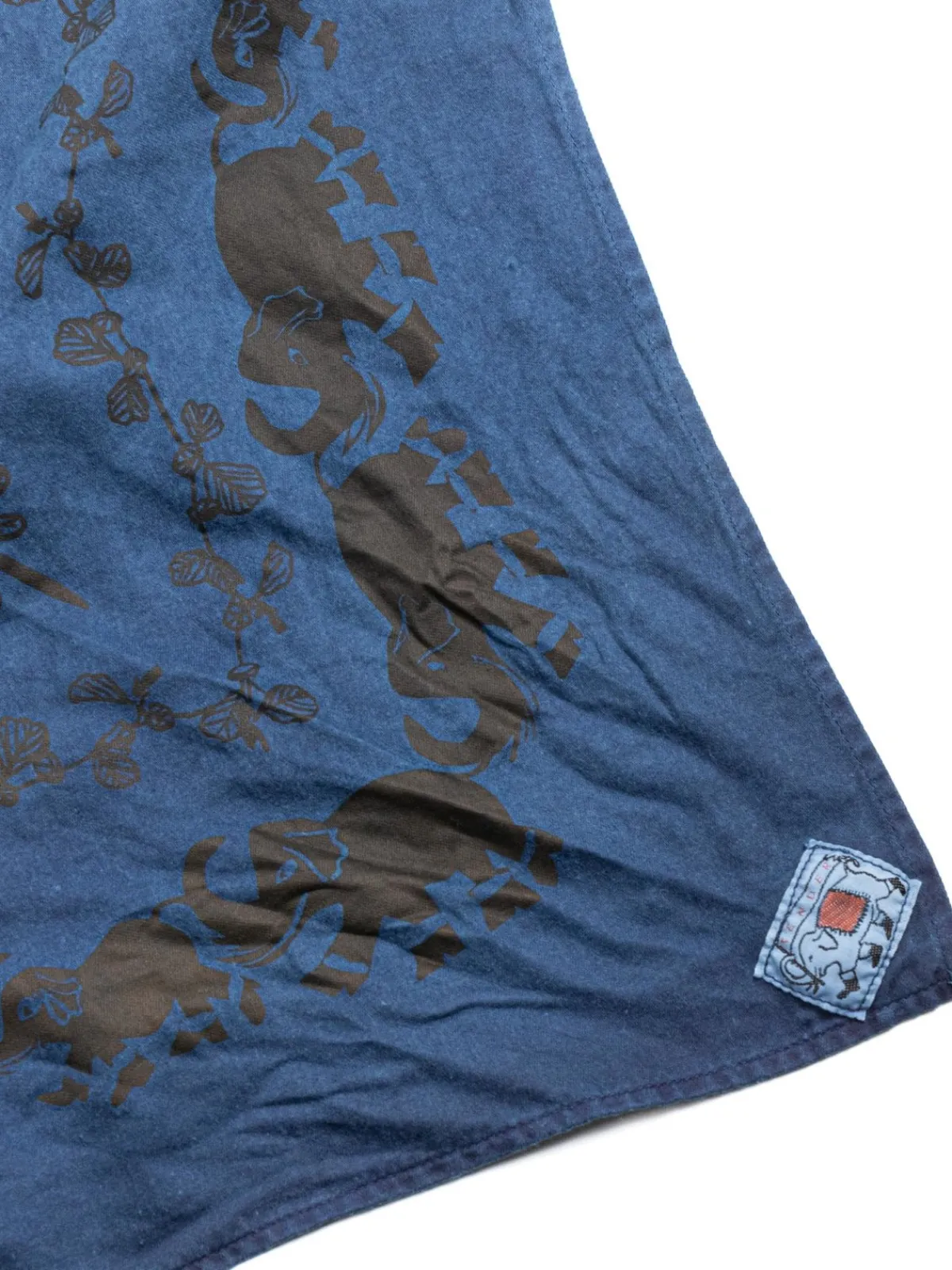 BANDANA COTTON CURTAIN LINING BANDANA PRINT ACHILLES’ HEEL INDIGO DYED | Tender Co New