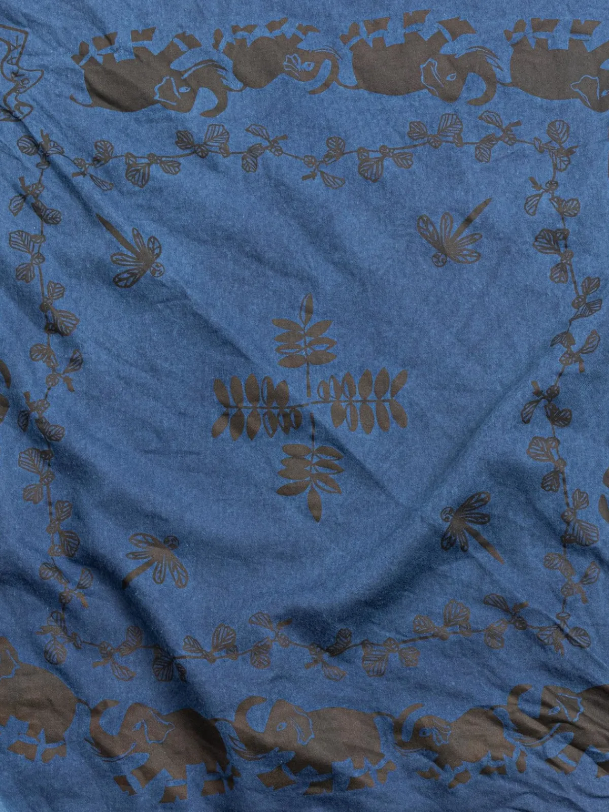 BANDANA COTTON CURTAIN LINING BANDANA PRINT ACHILLES’ HEEL INDIGO DYED | Tender Co New