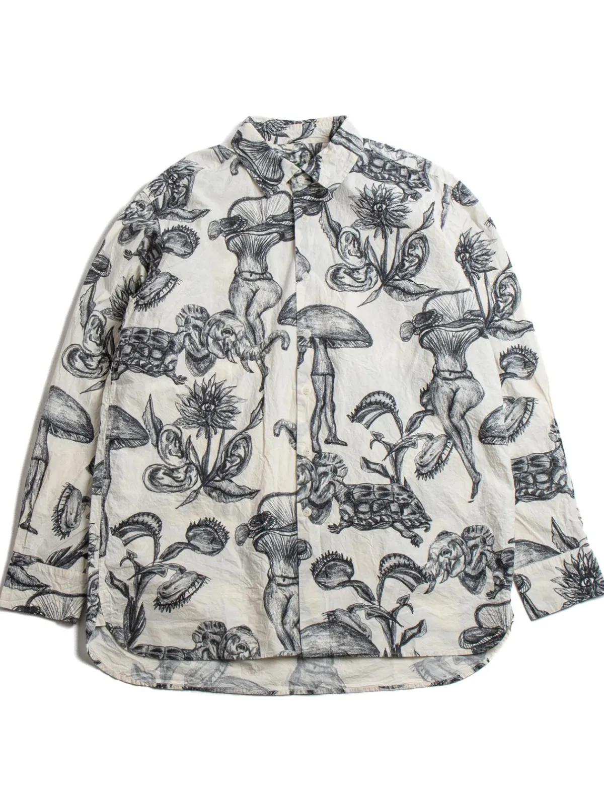 BIG RACCOURCIE SHIRT – CAN CAN PRINT BLACK | CASEY CASEY Flash Sale