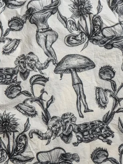 BIG RACCOURCIE SHIRT – CAN CAN PRINT BLACK | CASEY CASEY Flash Sale