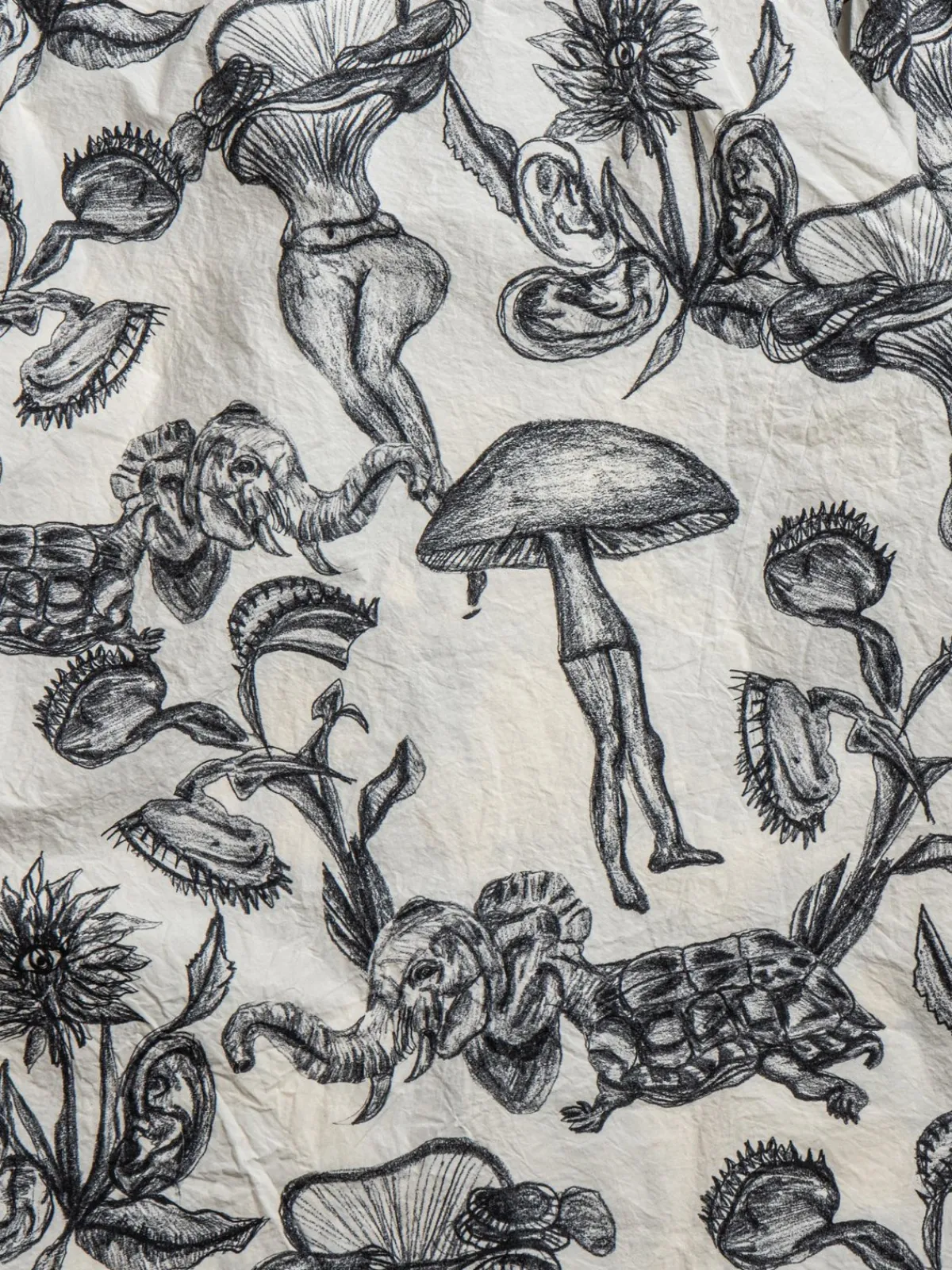 BIG RACCOURCIE SHIRT – CAN CAN PRINT BLACK | CASEY CASEY Flash Sale