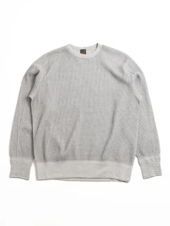 BIG WAFFLE CREW TOP GREY | *A Vontade Clearance