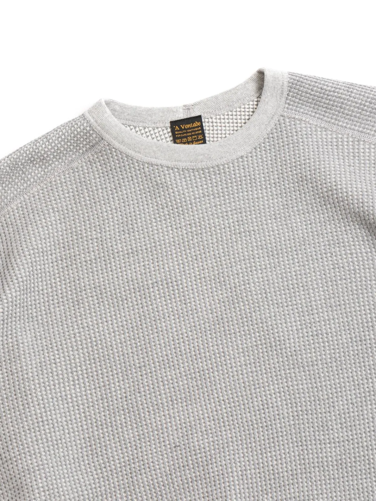 BIG WAFFLE CREW TOP GREY | *A Vontade Clearance