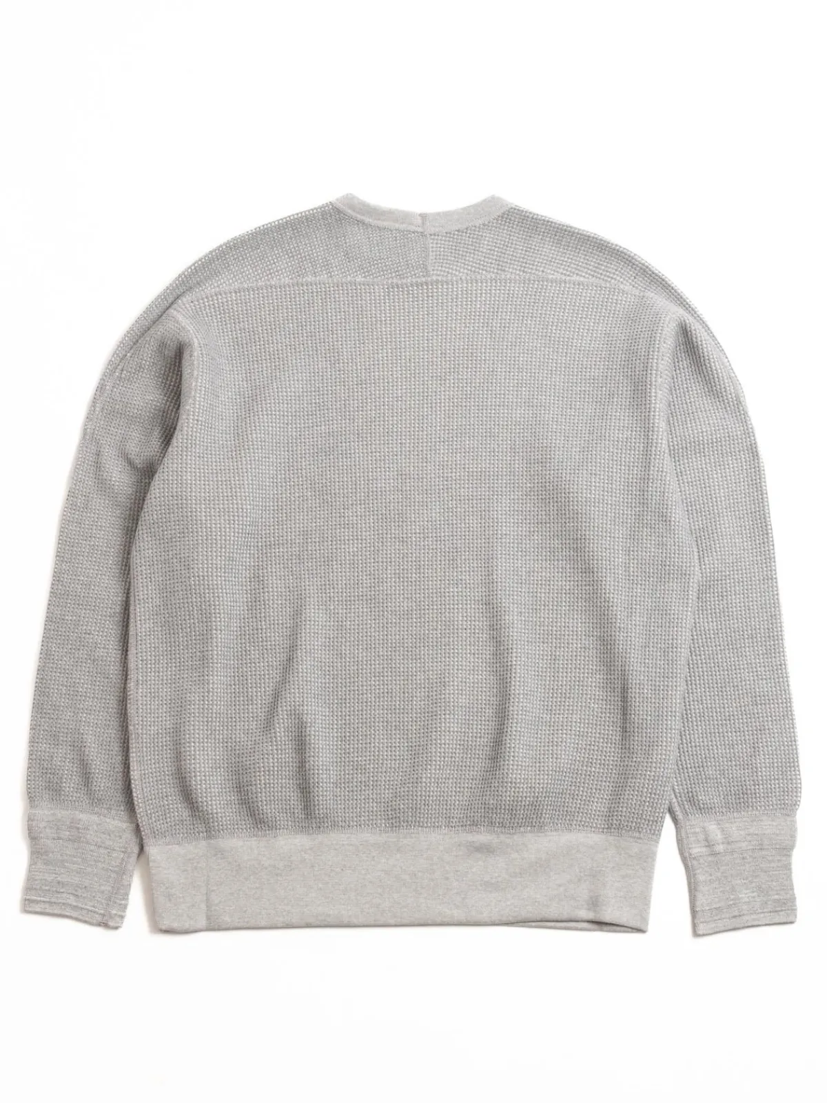 BIG WAFFLE CREW TOP GREY | *A Vontade Clearance
