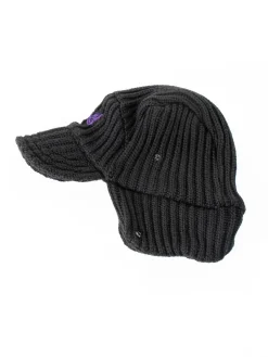 BIRD SHOOTING CAP MERINO WOOL BLACK | Needles Fashion