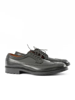 BLACK CORDOVAN LONG WING BLUCHER COMMANDO SOLE | Alden for The Bureau Online