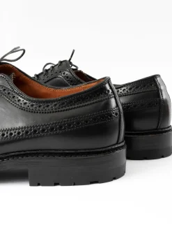 BLACK CORDOVAN LONG WING BLUCHER COMMANDO SOLE | Alden for The Bureau Online