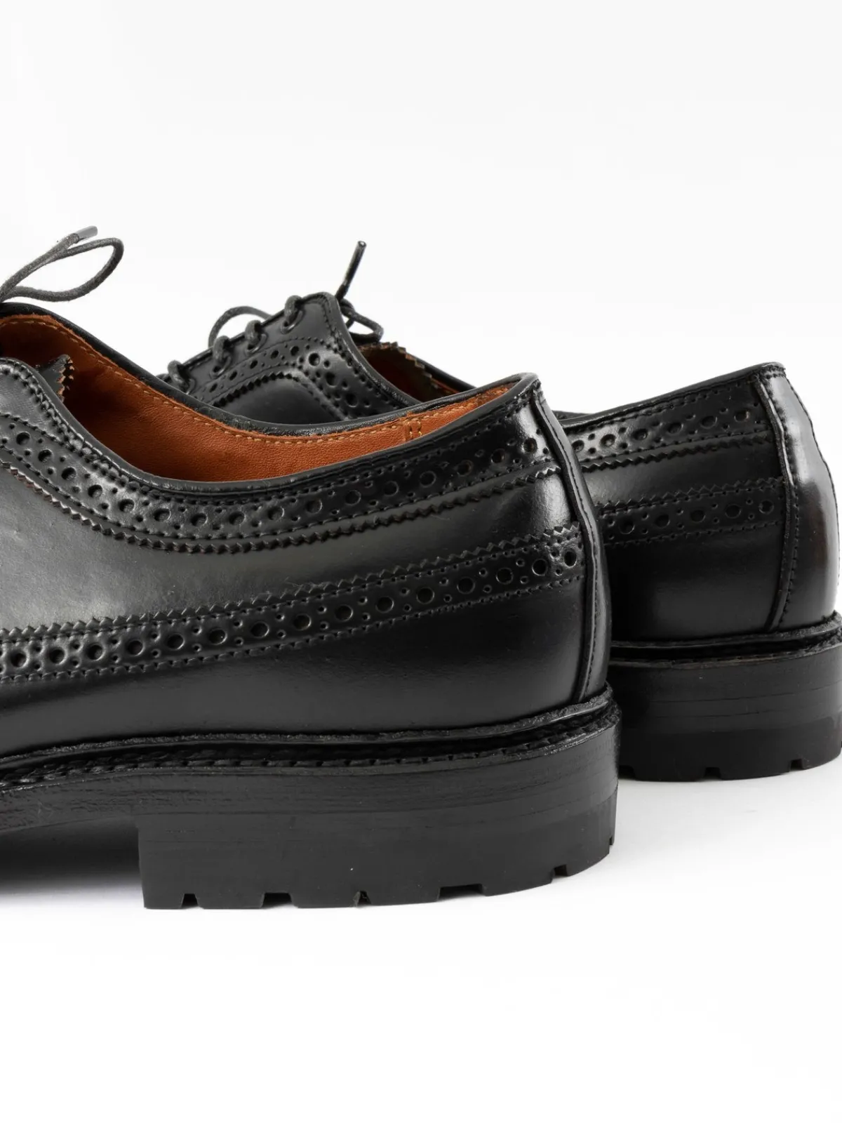 BLACK CORDOVAN LONG WING BLUCHER COMMANDO SOLE | Alden for The Bureau Online