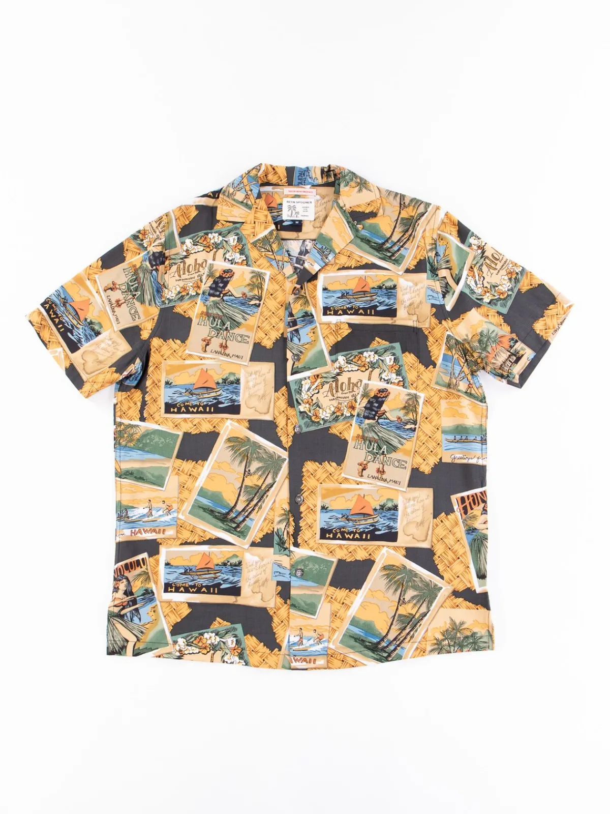 Black Greetings From Hawaii Rayon Camp Shirt | Reyn Spooner For The Bureau Best