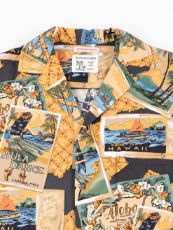 Black Greetings From Hawaii Rayon Camp Shirt | Reyn Spooner For The Bureau Best