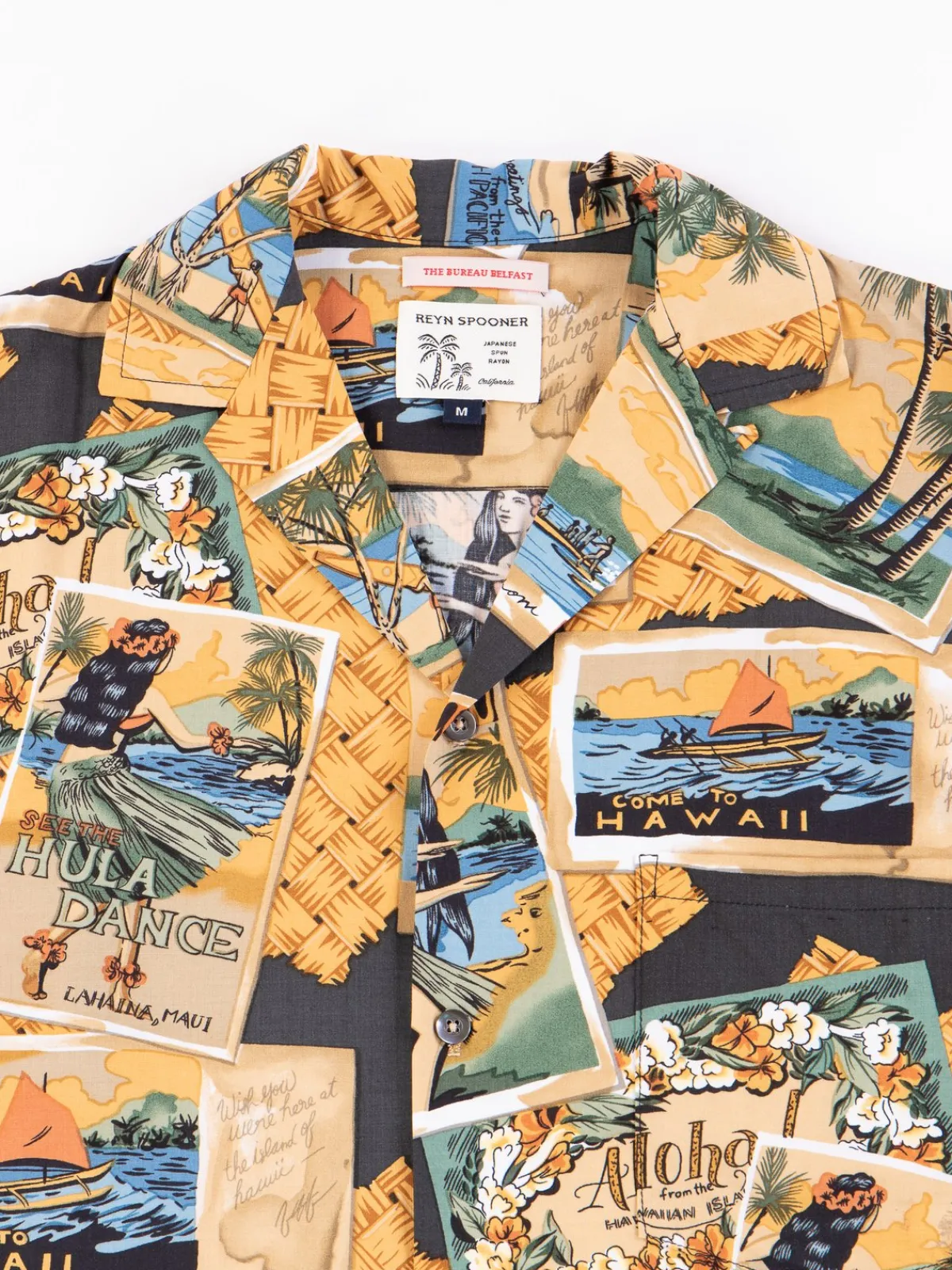 Black Greetings From Hawaii Rayon Camp Shirt | Reyn Spooner For The Bureau Best