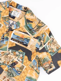 Black Greetings From Hawaii Rayon Camp Shirt | Reyn Spooner For The Bureau Best