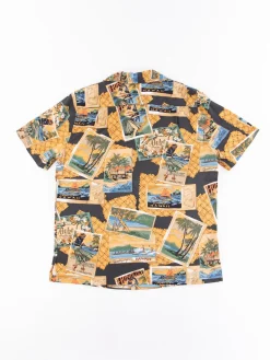 Black Greetings From Hawaii Rayon Camp Shirt | Reyn Spooner For The Bureau Best