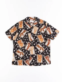 Black Hawaiian Tikis Rayon Camp Shirt | Reyn Spooner For The Bureau Flash Sale