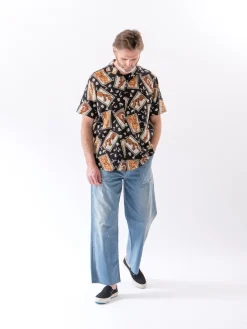 Black Hawaiian Tikis Rayon Camp Shirt | Reyn Spooner For The Bureau Flash Sale