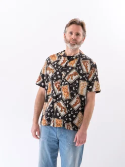 Black Hawaiian Tikis Rayon Camp Shirt | Reyn Spooner For The Bureau Flash Sale