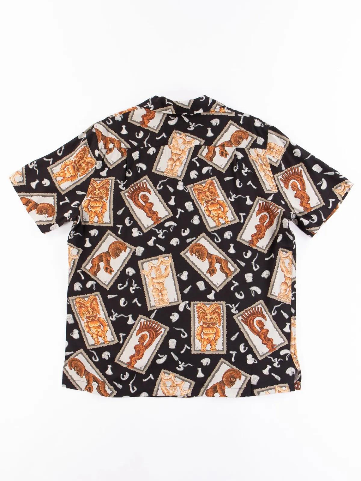 Black Hawaiian Tikis Rayon Camp Shirt | Reyn Spooner For The Bureau Flash Sale