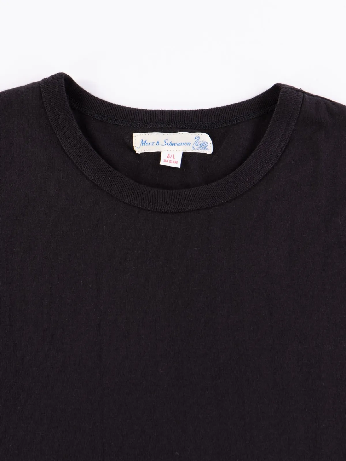 Black 1950SEA Sea Island Cotton Crew Neck Tee | Merz B. Schwanen Discount