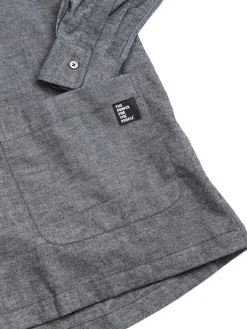 BOOKER ZIP SMOCK SHIRT GRAPHITE | The Bureau Belfast Clearance
