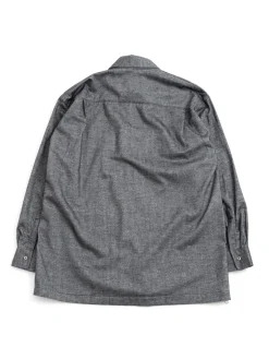 BOOKER ZIP SMOCK SHIRT GRAPHITE | The Bureau Belfast Clearance