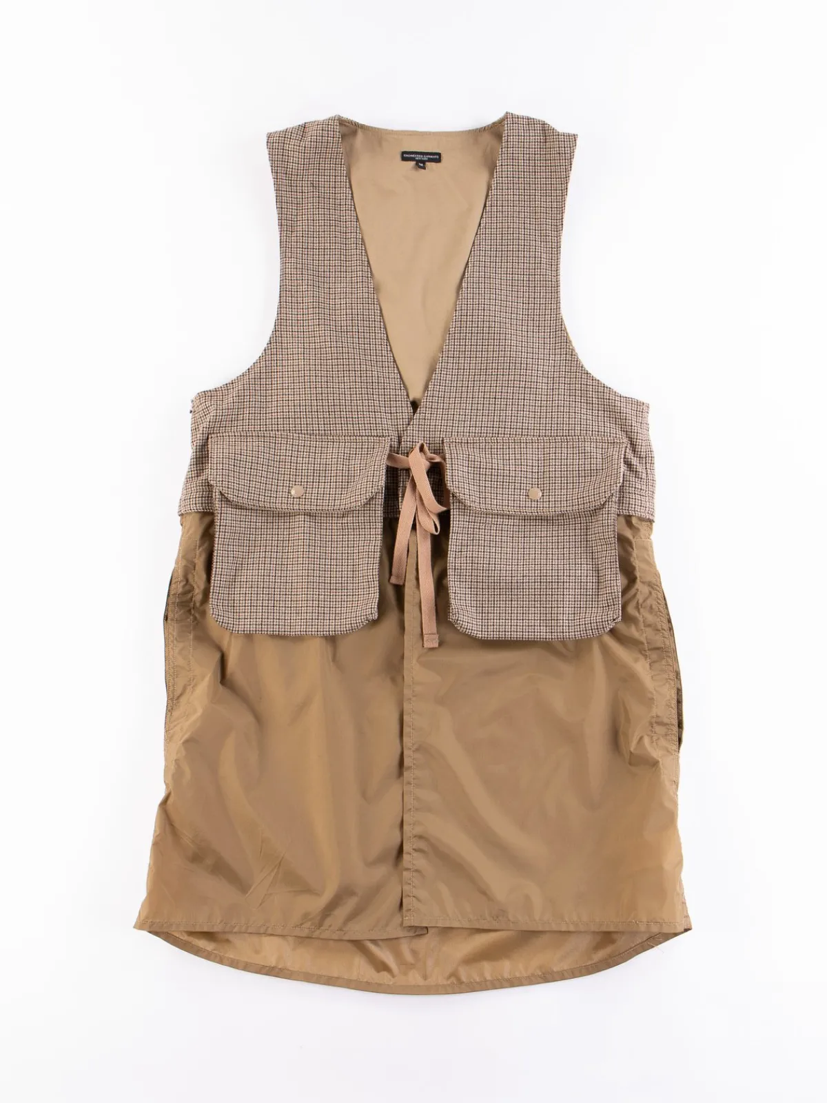 Brown Wool Poly Gunclub Check Long Fowl Vest | Engineered Garments Hot