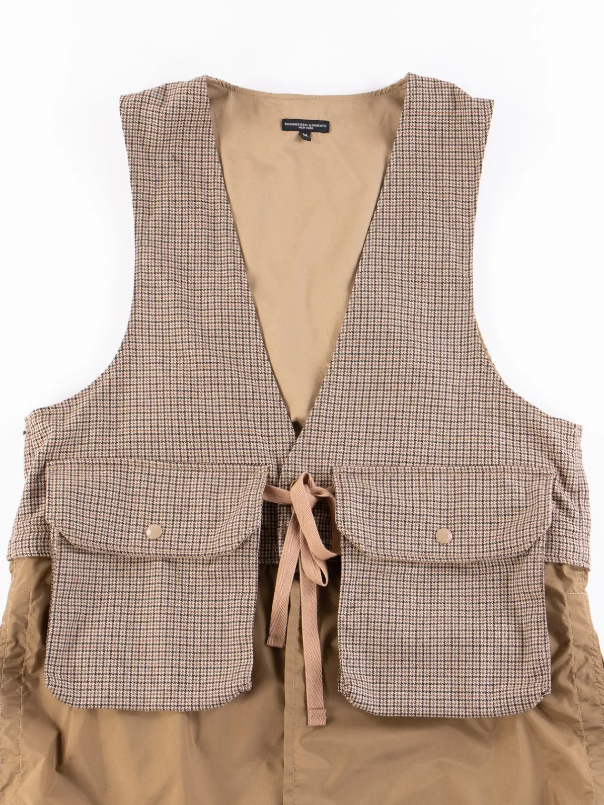 Brown Wool Poly Gunclub Check Long Fowl Vest | Engineered Garments Hot