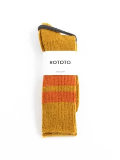 BRUSH MOHAIR CREW SOCKS D.YELLOW | RoToTo Fashion