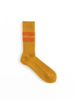 BRUSH MOHAIR CREW SOCKS D.YELLOW | RoToTo Fashion