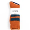 BRUSH MOHAIR CREW SOCKS ORANGE | RoToTo Store