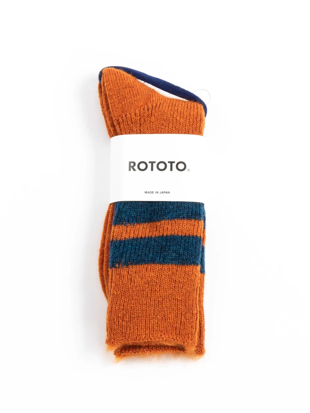 BRUSH MOHAIR CREW SOCKS ORANGE | RoToTo Store