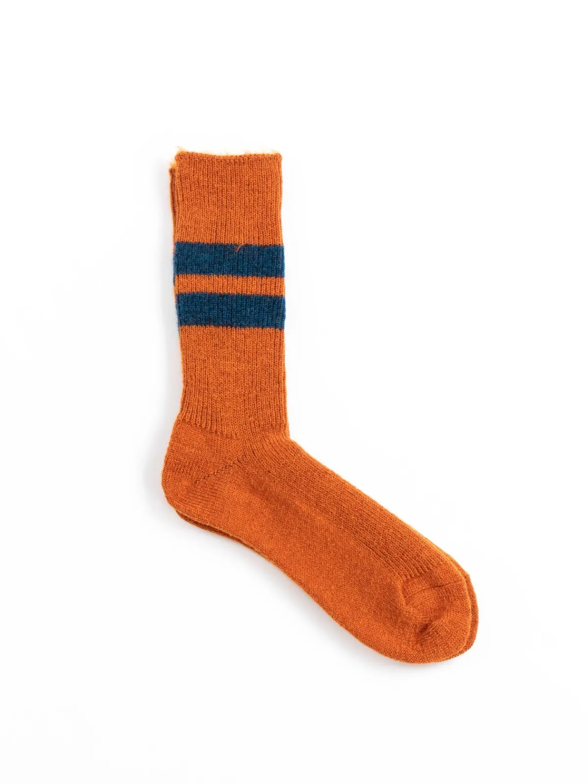 BRUSH MOHAIR CREW SOCKS ORANGE | RoToTo Store
