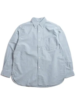 BUTTON DOWN WIND SHIRT GRAYISH NAVY | Nanamica Cheap