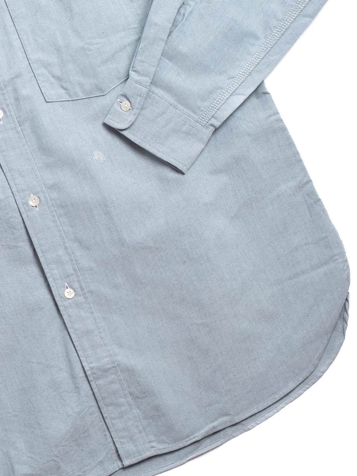BUTTON DOWN WIND SHIRT GRAYISH NAVY | Nanamica Cheap