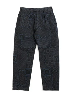CARLYLE PANT BLACK NAVY CP GEO JACQUARD | Engineered Garments Best