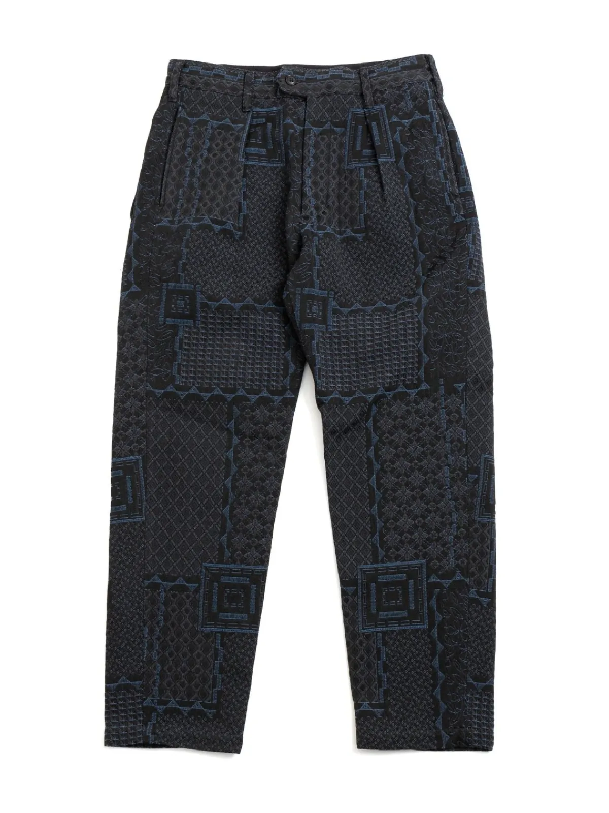 CARLYLE PANT BLACK NAVY CP GEO JACQUARD | Engineered Garments Best