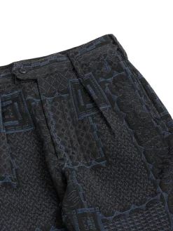 CARLYLE PANT BLACK NAVY CP GEO JACQUARD | Engineered Garments Best