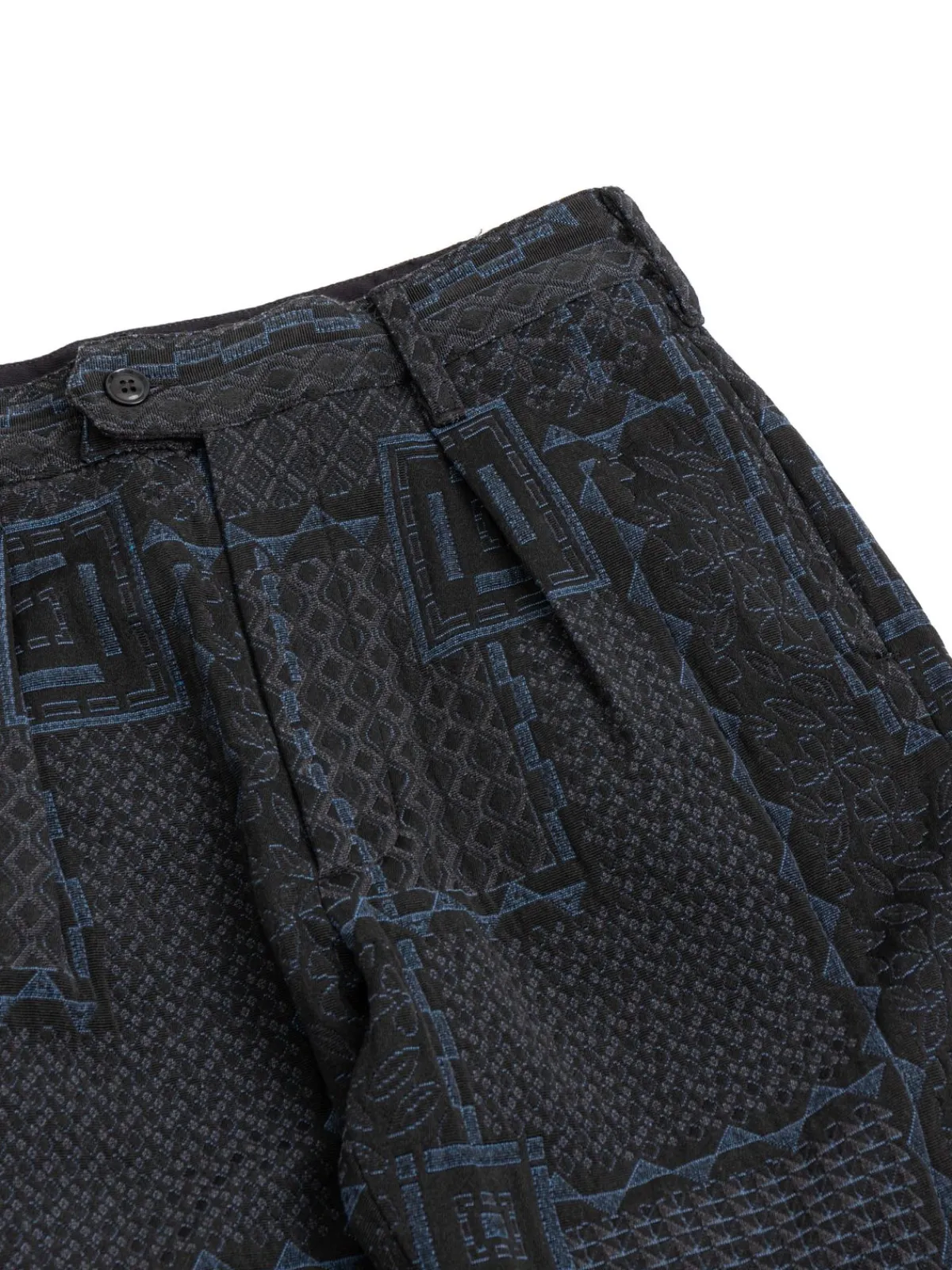 CARLYLE PANT BLACK NAVY CP GEO JACQUARD | Engineered Garments Best