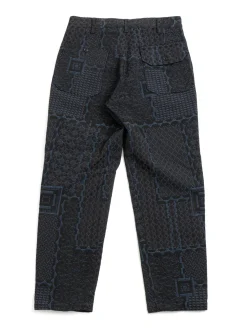 CARLYLE PANT BLACK NAVY CP GEO JACQUARD | Engineered Garments Best