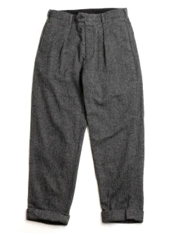 CARLYLE PANT GREY POLY WOOL HERRINGBONE | Engineered Garments Outlet