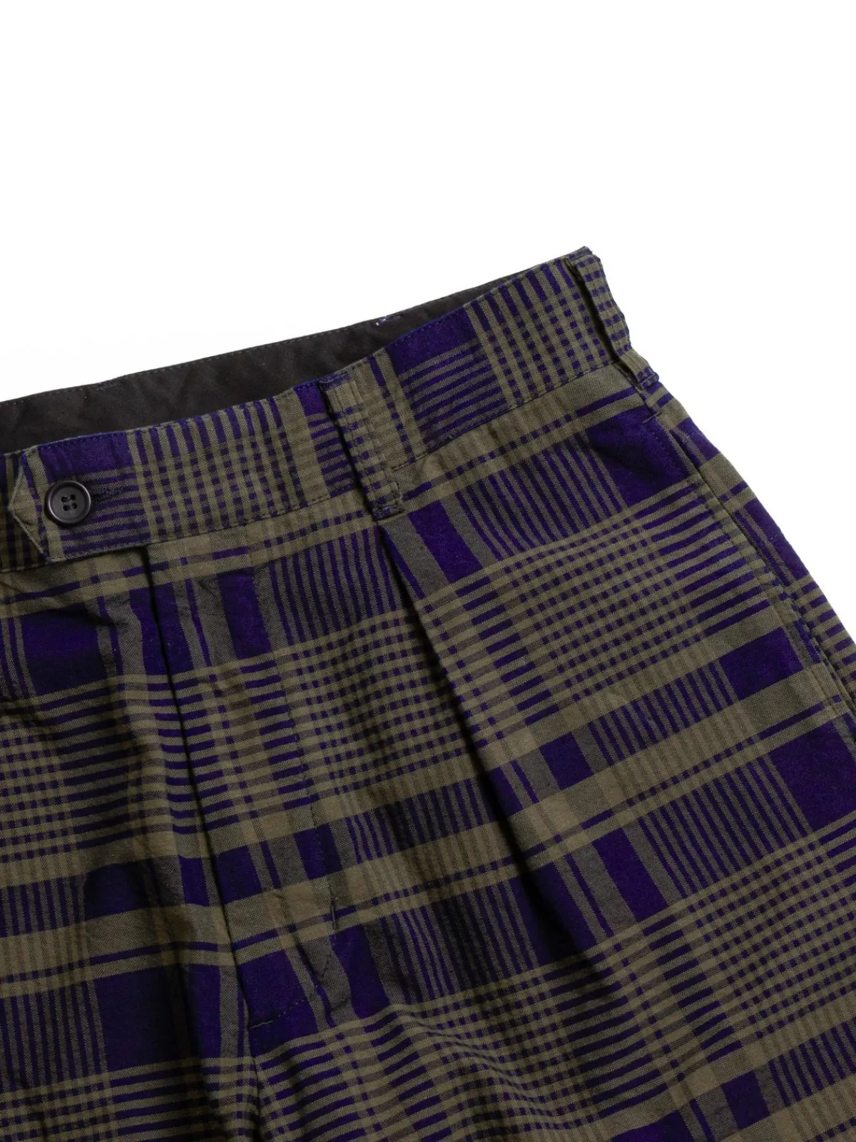 CARLYLE PANT NAVY/OLIVE COTTON PLAID | Engineered Garments Best Sale